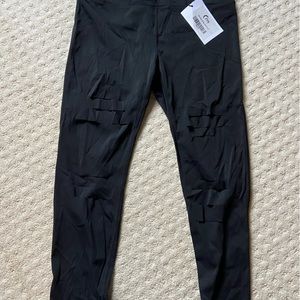 Zyia Black Slash Leggings 8/10